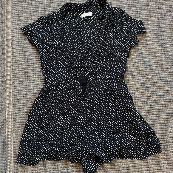 Urban Outfitters Black and White Polka Dot Romper - Picture 1 of 3